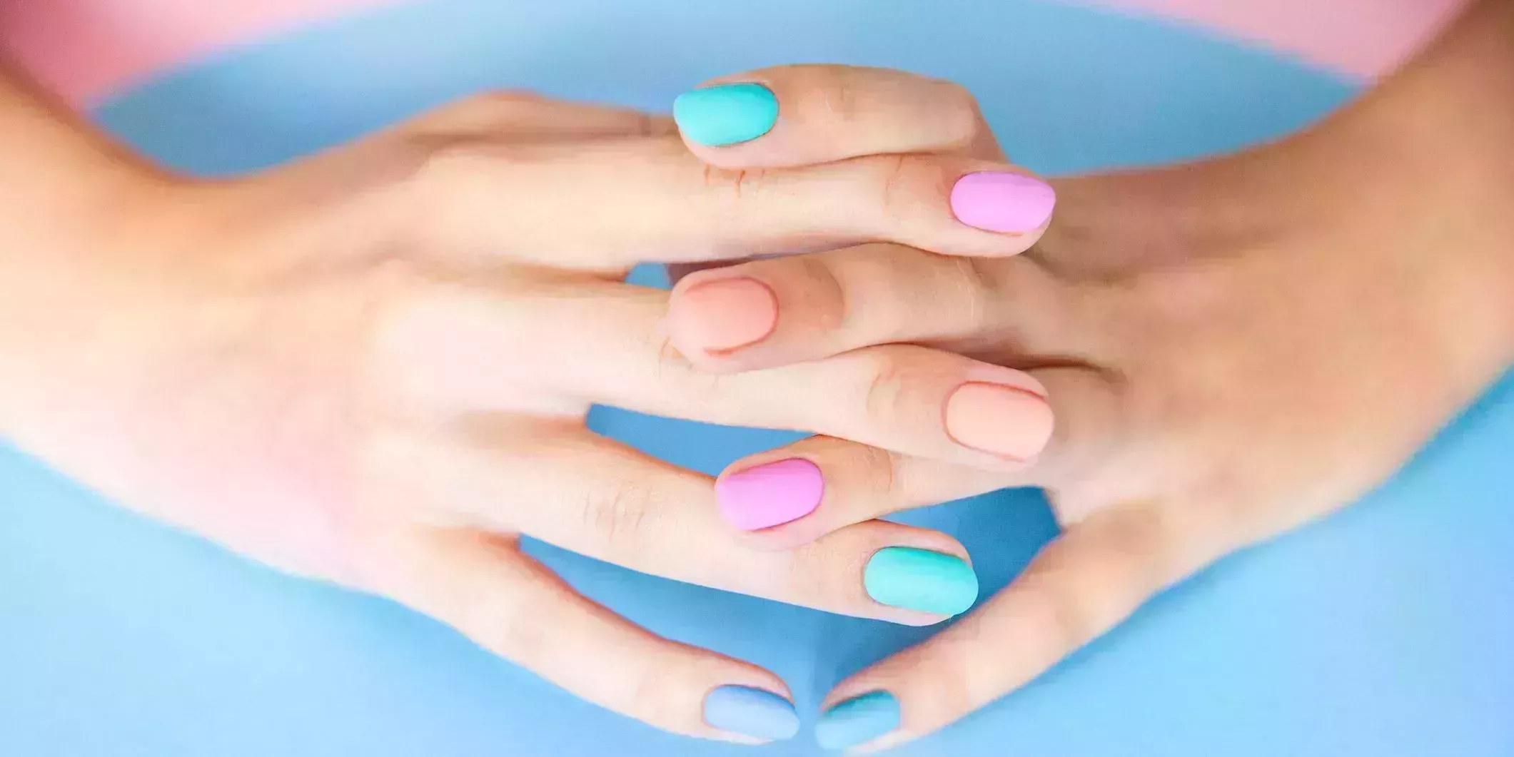 crop woman with perfect manicure