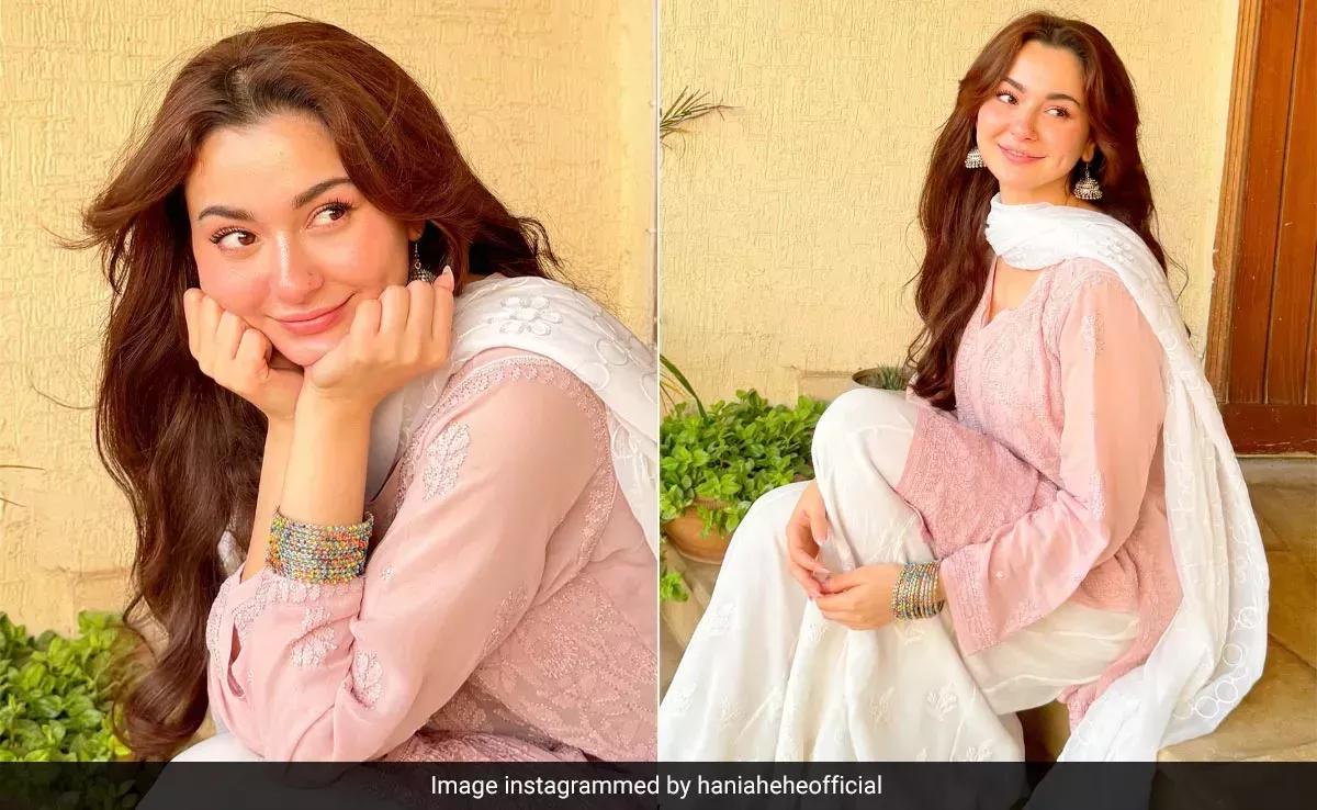 Hania Aamir luce más radiante que un día de monzón con un traje chikankari