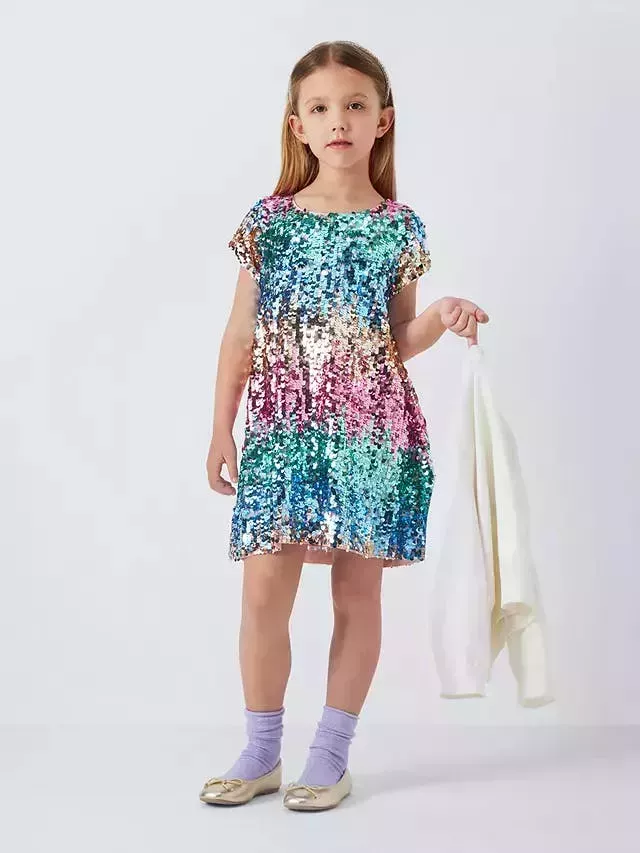 John Lewis Kids' Sequin Ombre Dress