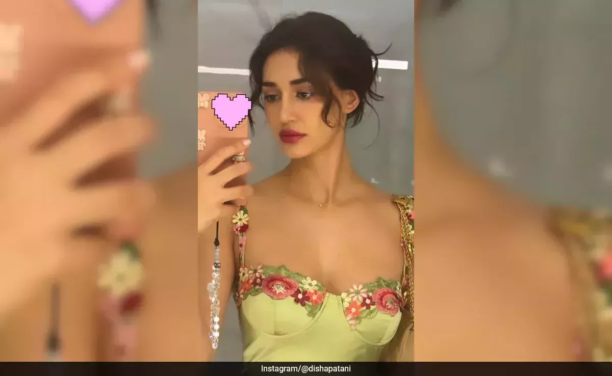 Disha Patani podría haber arrancado las margaritas rojas de su vestido para combinarlas con su color de labios rojo vino