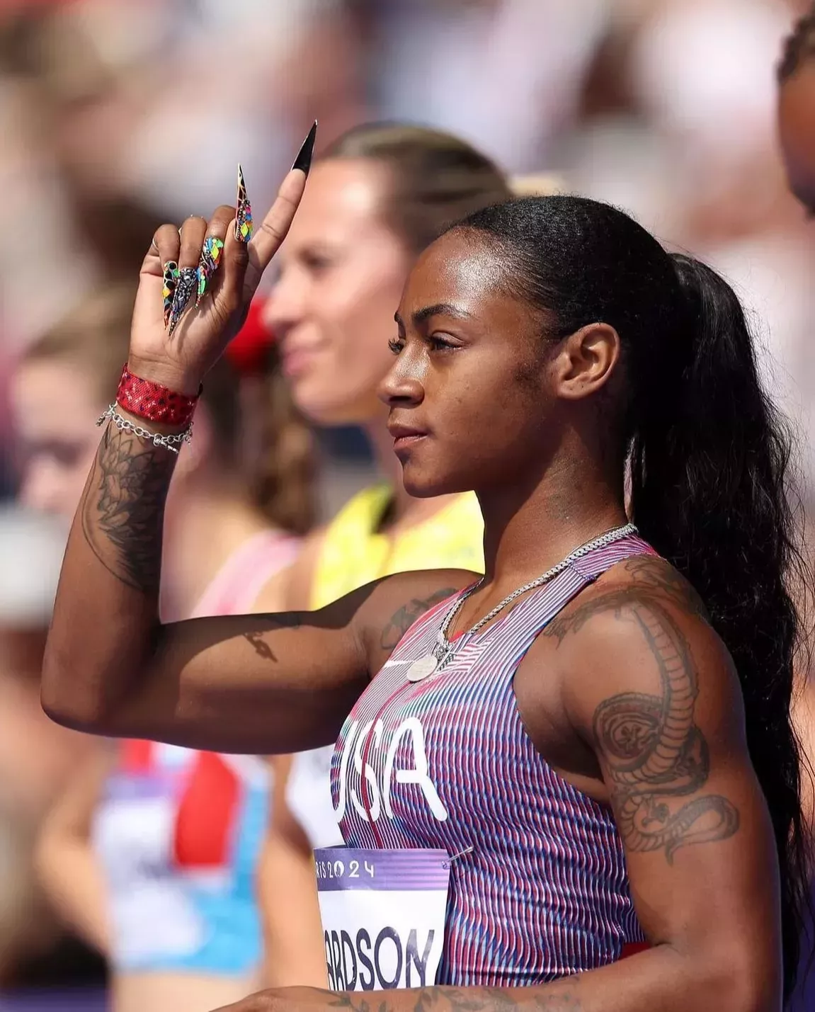 Sha'Carri Richardson llegó a la meta con las uñas perfectas