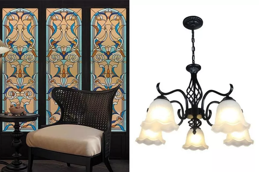 Decoración inspirada en el Art Nouveau.