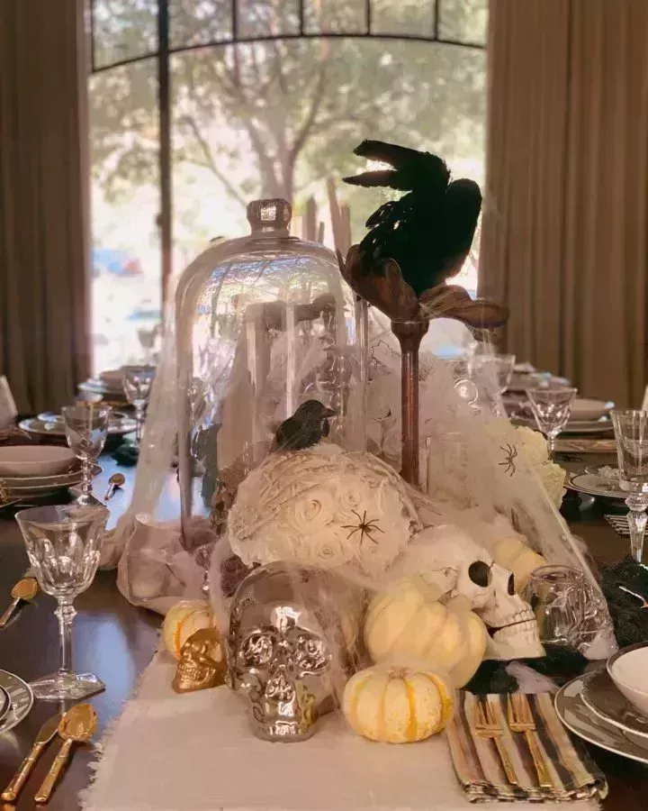 Kourtney Kardashian halloween tablescape