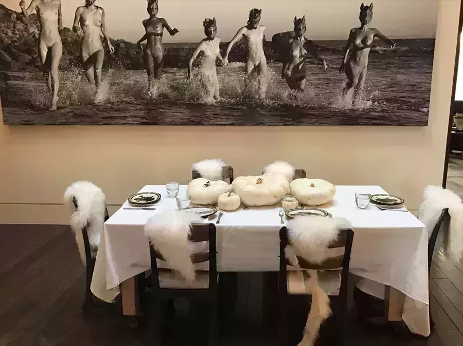 Kourtney Kardashian Halloween table