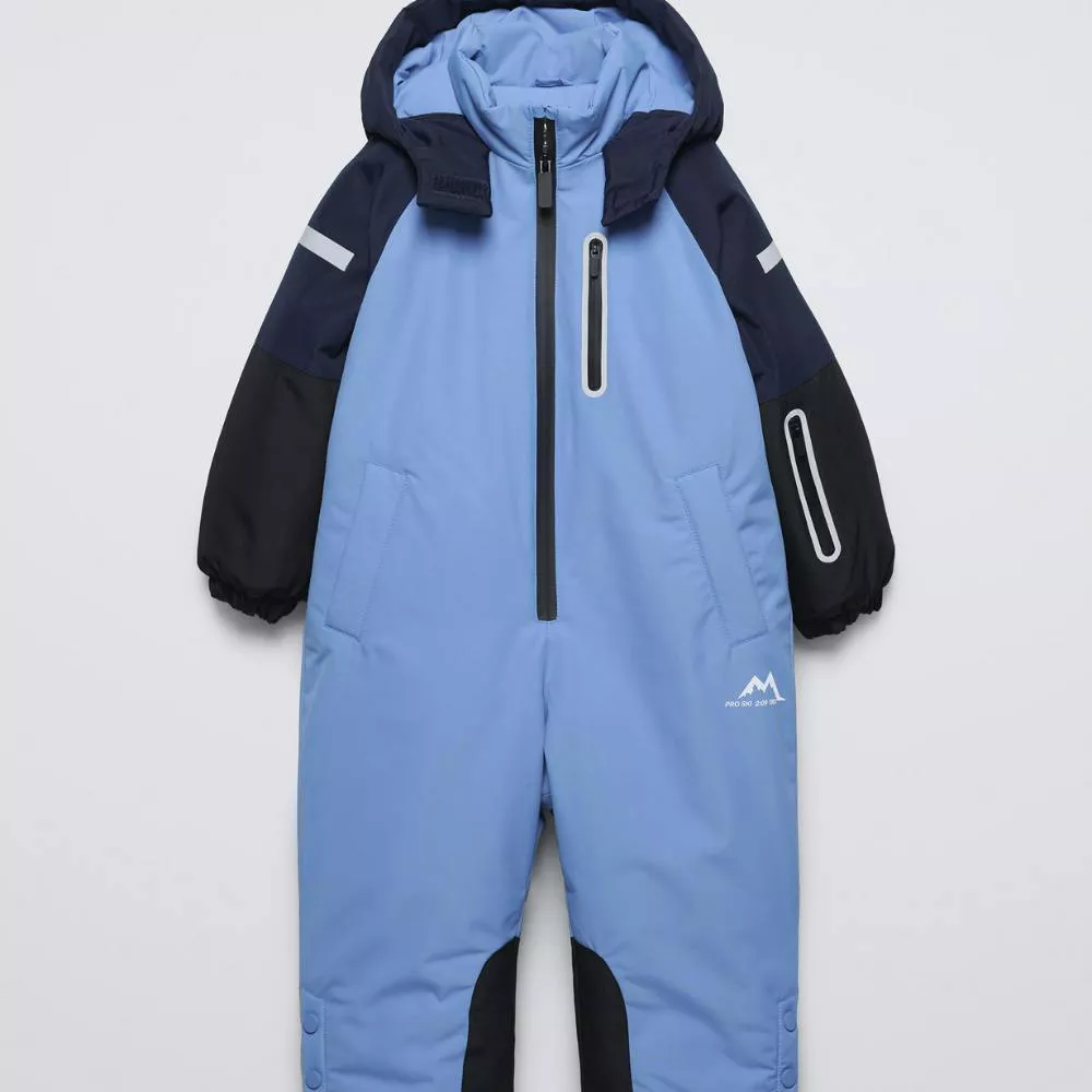 Zara snowsuit in blue and black