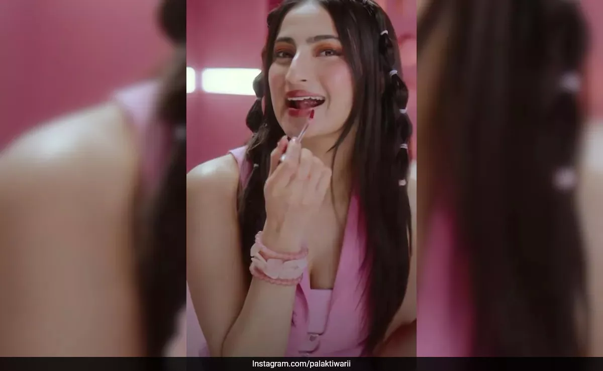 Palak Tiwari Está Lista Para La Noche del Sábado Con Un Glamour Rosa Tinte y Trenzas Burbuja Semi Recogidas