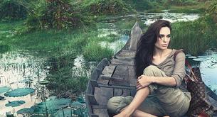 El algodón no engaña, Angelina Jolie lleva maquillaje en la campaña de Louis Vuitton