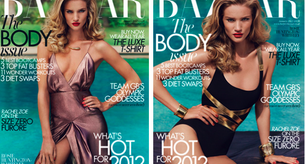 Dos portadas de Harper's Bazaar con Rosie Huntington Whiteley