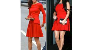 Kate Middleton y Kim Kardashian llevando el mismo modelo de Alexander McQueen