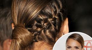 Jessica Alba y su trenza-coleta 