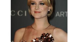 Evan Rachel Wood con recogido en la gala Lacma 2012