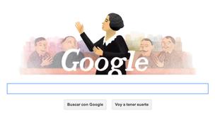 Clara Campoamor en el doodle de Google de hoy