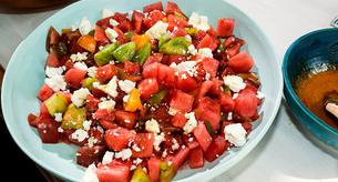 Ensalada de sandía y tomate