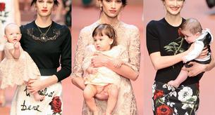 Modelos embarazadas y bebés desfilando: el homenaje de Dolce&Gabbana a la maternidad 