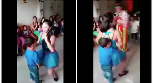 El polémico vídeo en el que dos bailarinas bailan sensualmente para dos niños